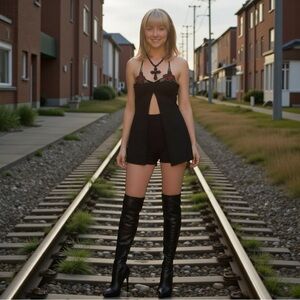 2004 Vintage Victoria’s Secret Sheer Split Front Halter Size XS